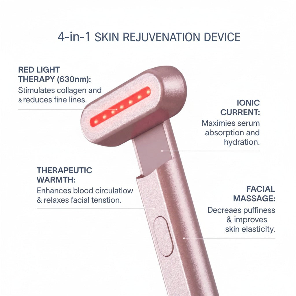 LumicelSkin™ 4-in-1 Red Light Therapy Wand